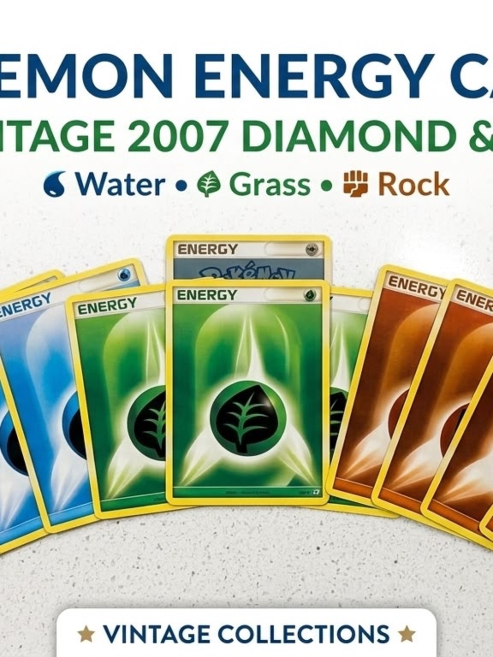 L01 - 16x Pokemon Energy Card Lot Diamond & Pearl Water Grass Fighting Fairy